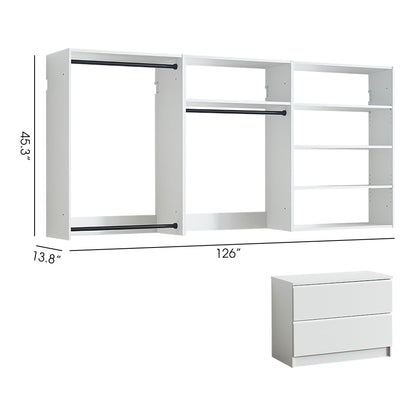 Devi - Wall Mounted Wood Closet System &amp; Modular Units
