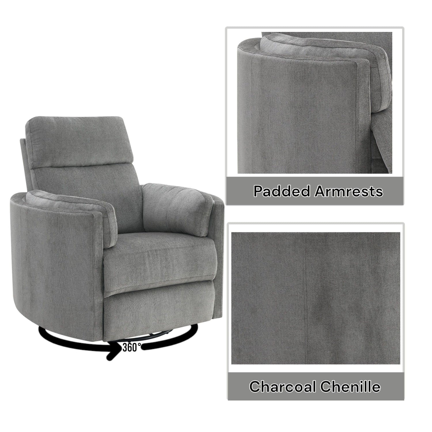 Sagen - Glider Recliner With Swivel