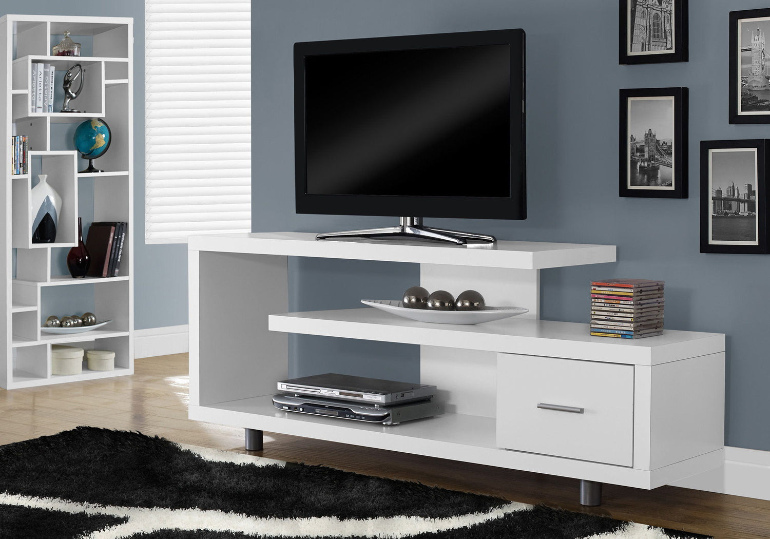 TV Stand, Console, Media Entertainment Center Storage Cabinet, Contemporary &amp; Modern