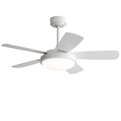 42" Ceiling Fan With 22W LED Light And Remote Control Blades Reversible DC Motor - White