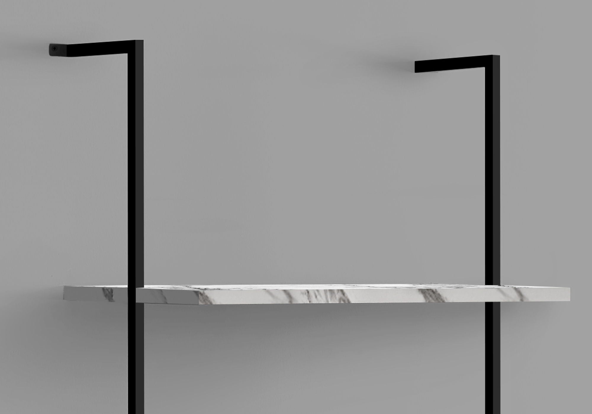 Bookshelf, Bookcase, Etagere, Ladder, 5 Tier, For Office, Marble Look Contemporary &amp; Modern