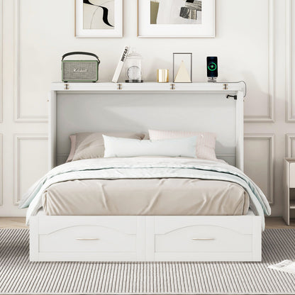 Murphy Wall Bed With Drawer And A Set Of Sockets &amp; USB Ports, Pulley Structure Design