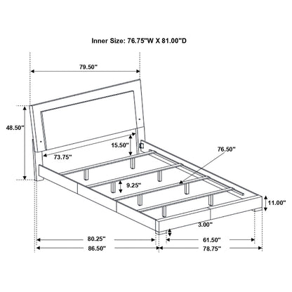 Strick &amp; Bolton - High Gloss Panel Bed With LED Lights