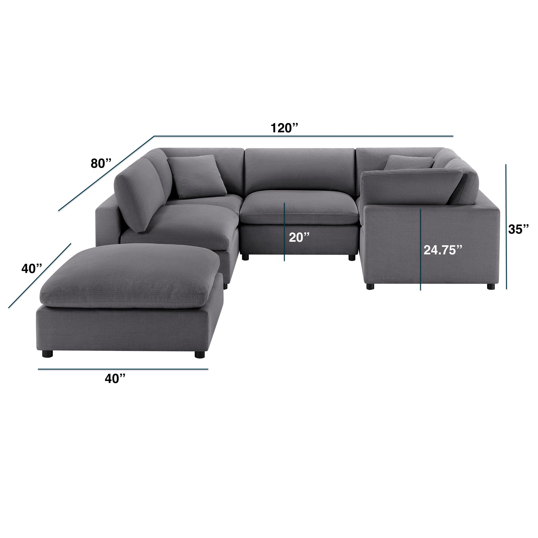 Cassandra - Sofa With Ottoman