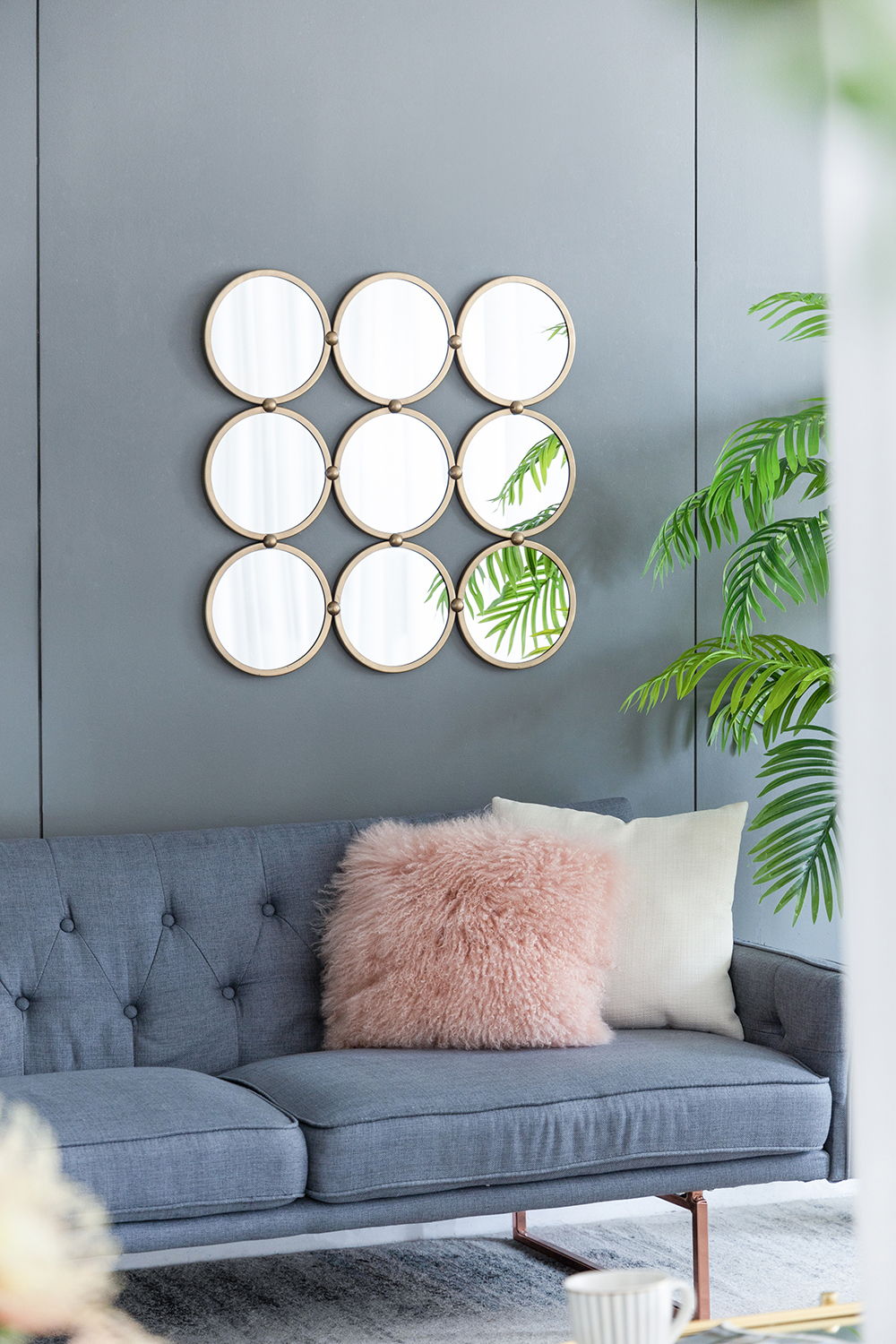 Contemporary Decorative Mirror With Mininalist Style For Bedroom, Liveroom &amp; Entryway - Champagne