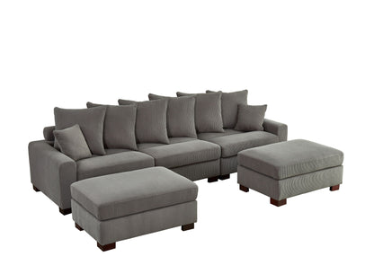 5 Seater Oversized Convertible L &amp; U Shaped Couch