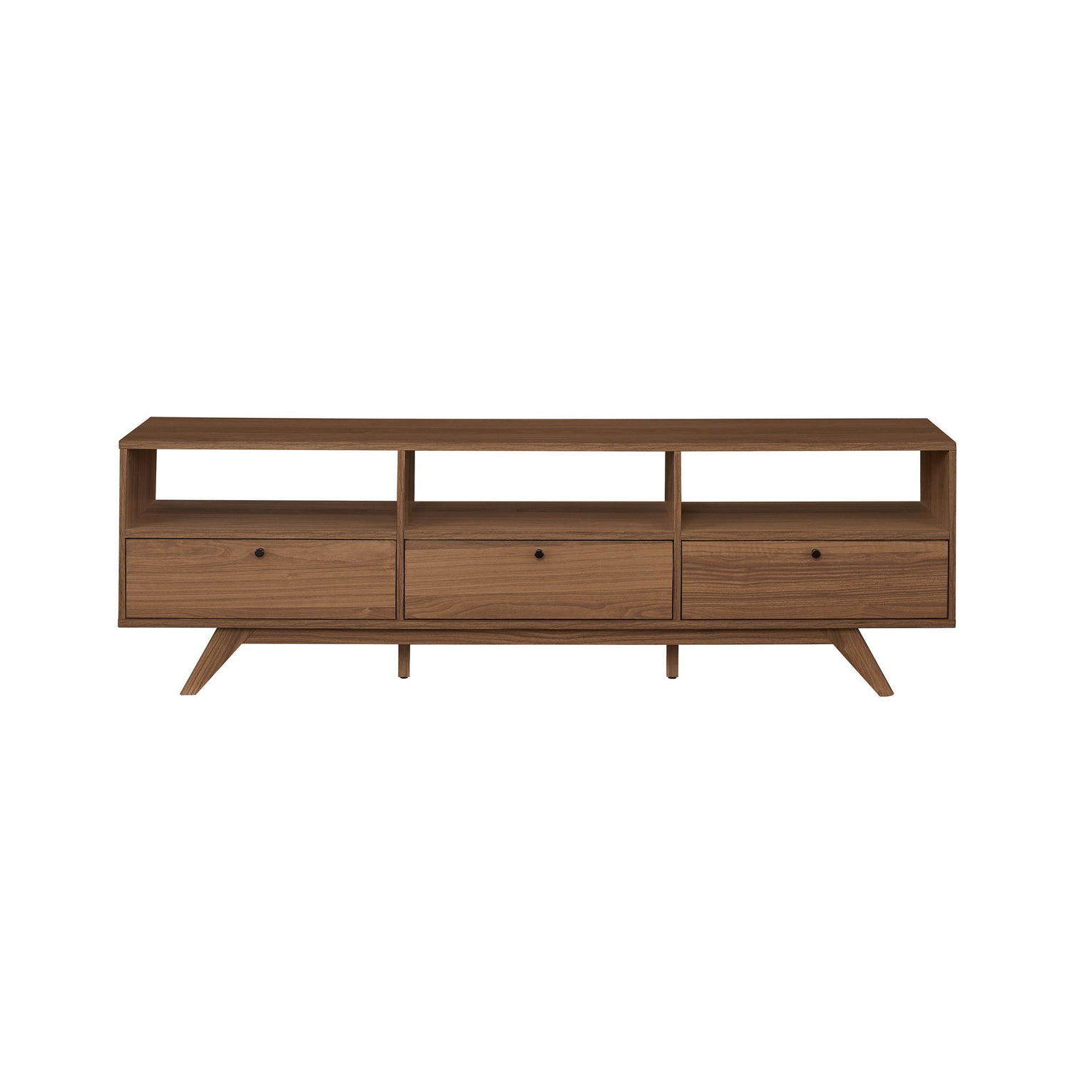 Modern Scandi 3 Door Low Profile TV Stand For TVs Up To 80&quot;