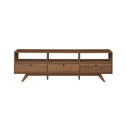 Modern Scandi 3 Door Low Profile TV Stand For TVs Up To 80&quot;