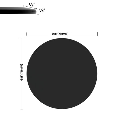 28&quot; Round Tempered Glass Table Top Clear Glass Thick Beveled Polished Edge