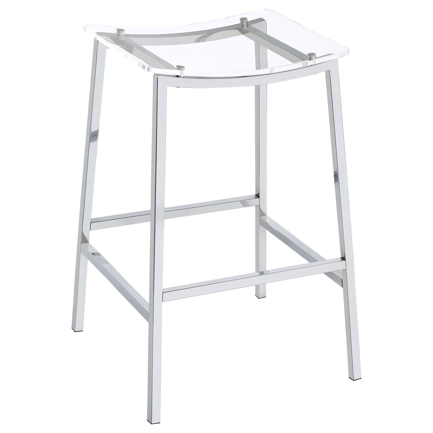 Staten - Backless Bar Stool (Set of 2) - Chrome
