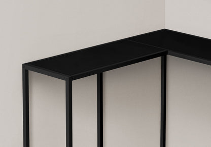 Corner Accent Console Table For Entryway, Contemporary &amp; Modern - Black