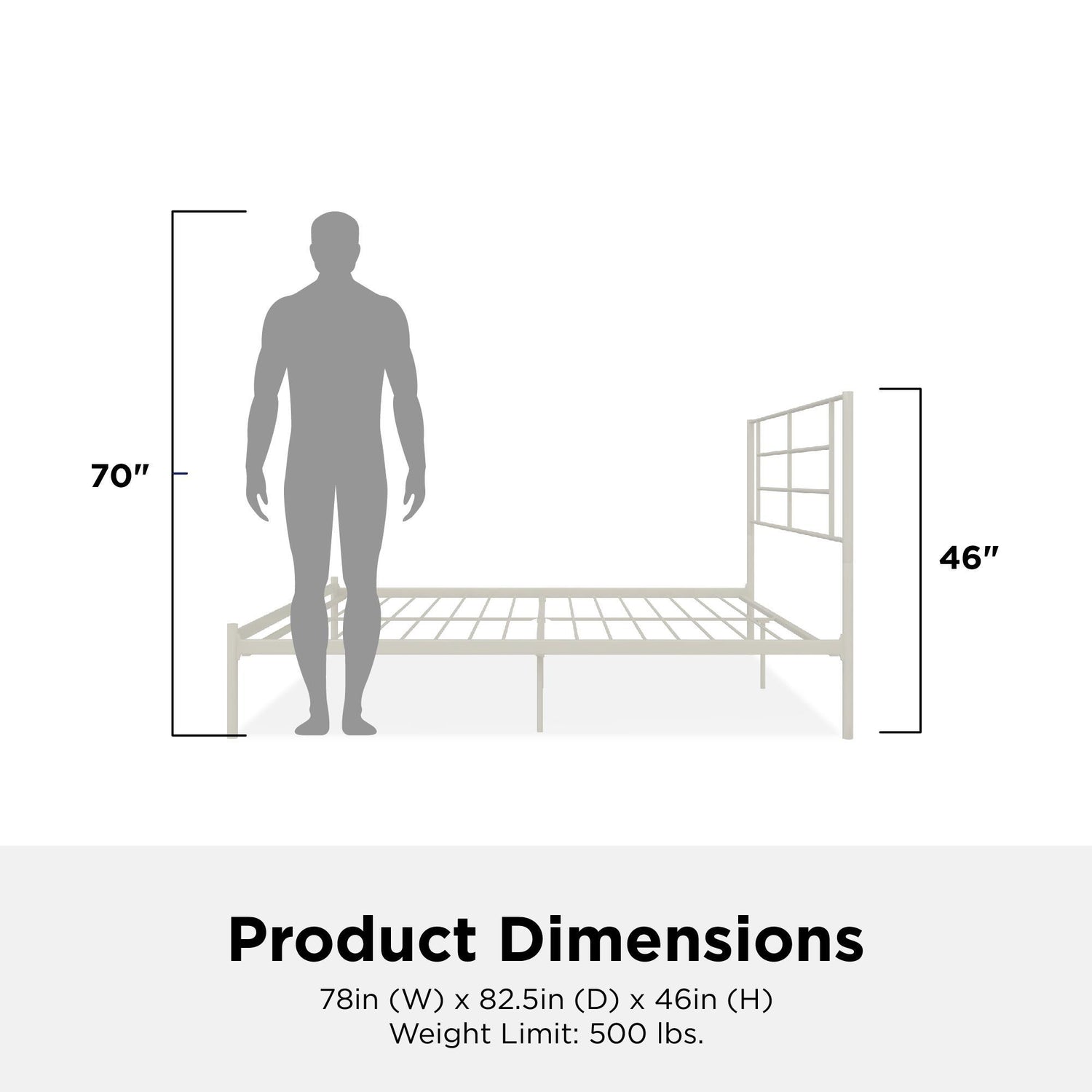 Praxis - King Bed With Simple Headboard - White