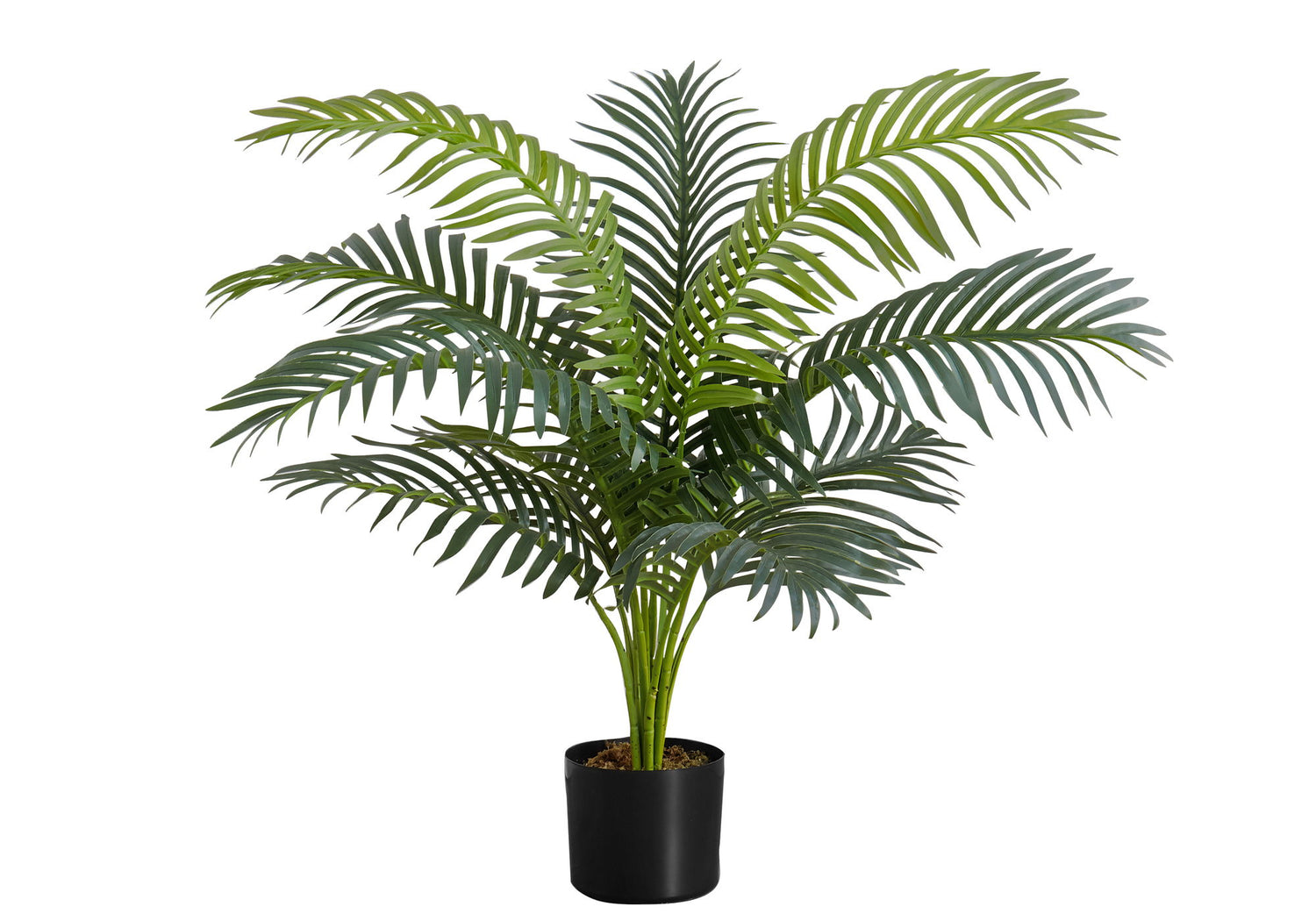 34&quot; Tall, Artificial Plant, Palm Tree, Indoor, Faux, Fake, Floor, Greenery, Potted, Real Touch, Decorative - Green / Black