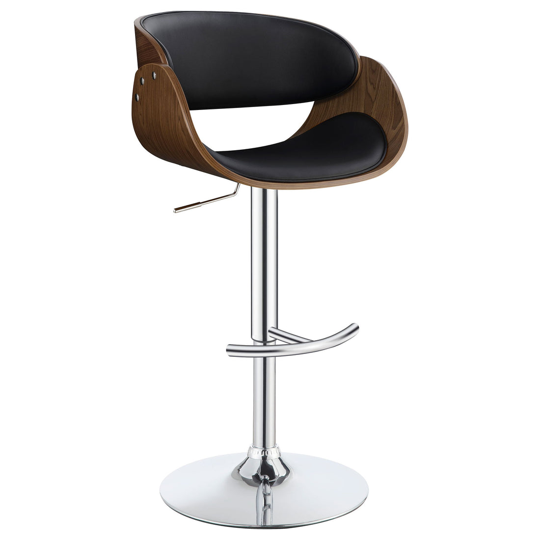 Ergonomic Adjustable Bar Stool - Black