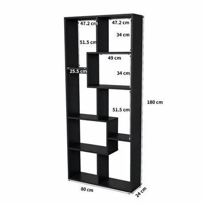 Asymmetrical Display Shelf &amp; Bookcase, 5 Tier