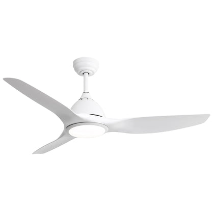 Ceiling Fan With Remote Control And LED Light, Blades, Reversible DC Motor For Indoor / Outdoor Use - White