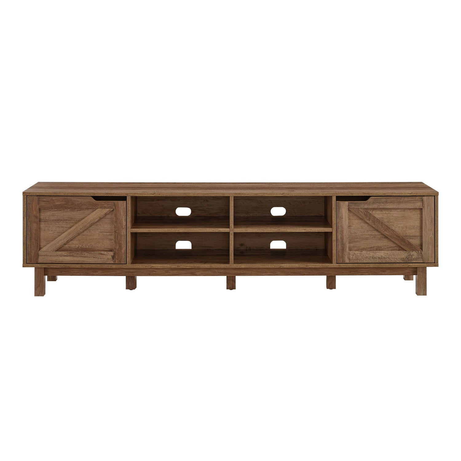 Rustic Barndoor Open-Storage TV Stand For TVs Up To 80&quot;