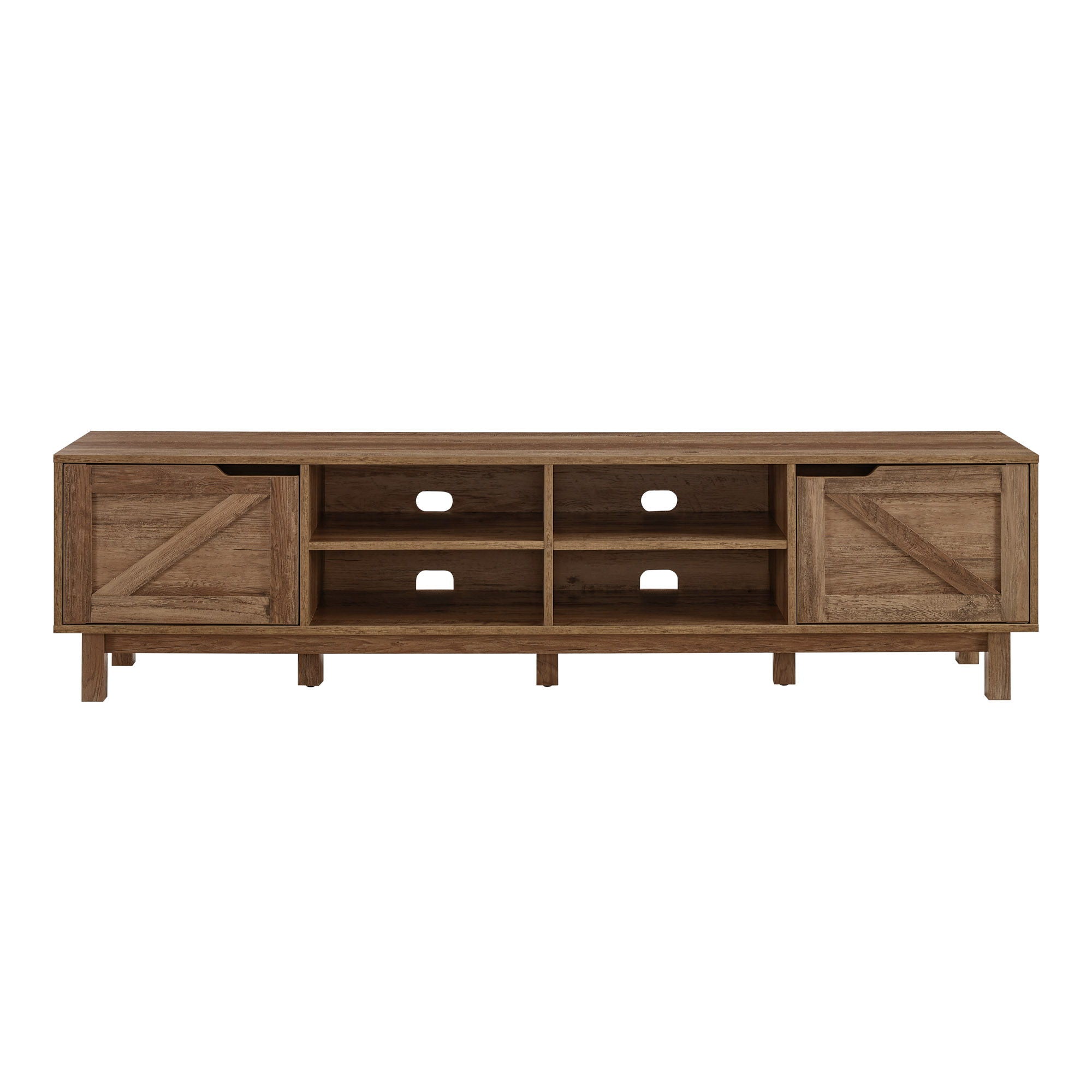 Rustic Barndoor Open-Storage TV Stand For TVs Up To 80&quot;