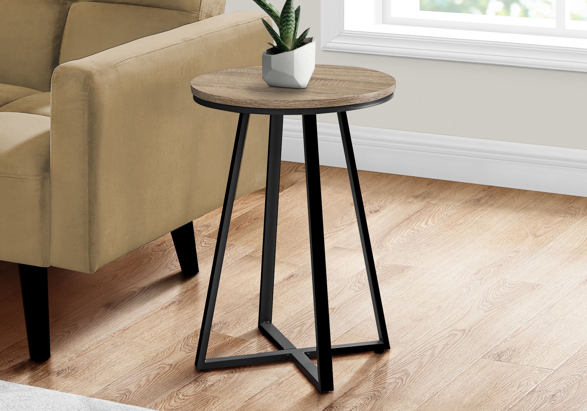Accent Table, Side, Round Contemporary &amp; Modern Modern Design