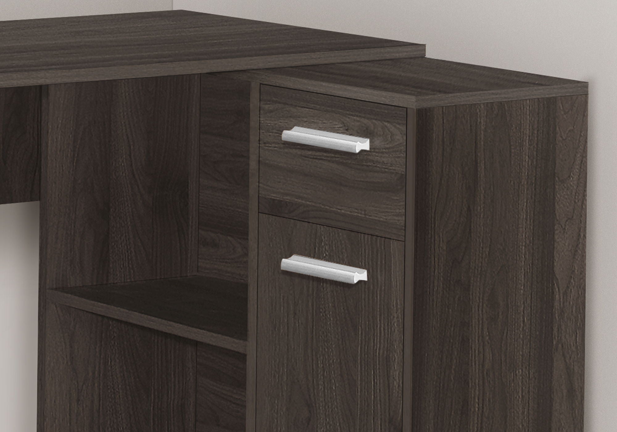 Computer Desk, Home Office, Corner, Storage Drawers, L Shape, Contemporary &amp; Modern