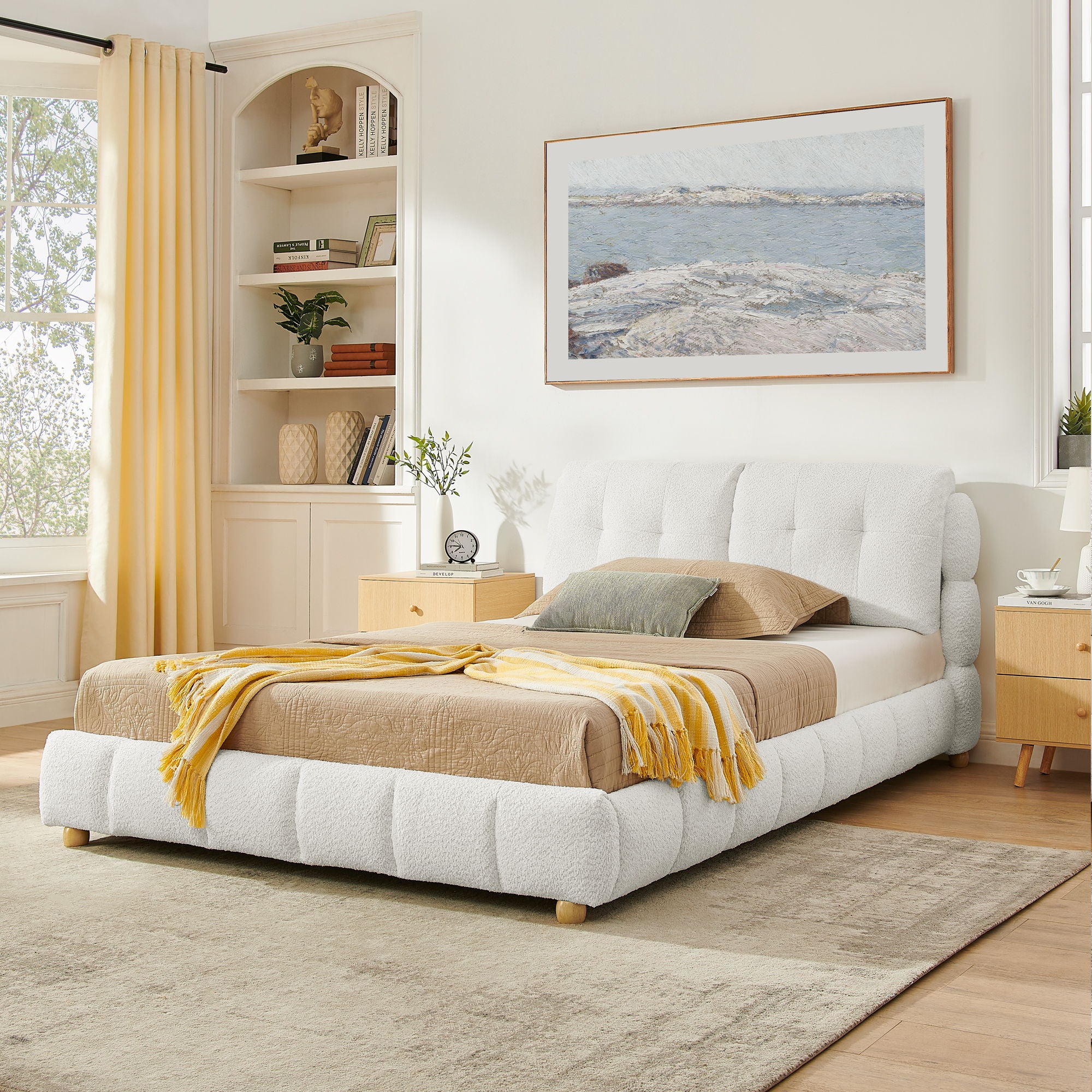 Platform Bed &amp; Upholstered Frame