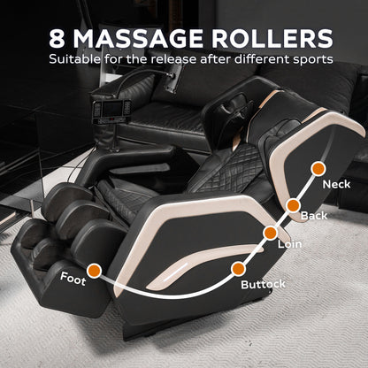 Zero Gravity Massage Chair Recliner &amp; 10 Massage Heads And Full Body Air Pressure - Black