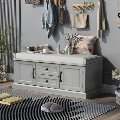 Hearth &amp; Haven Daisy - Storage Bench With 2 Drawers And 2 Cabinets