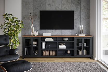 Essex - TV Stand Console For TVs Up To 100&quot; - Black, Whiskey