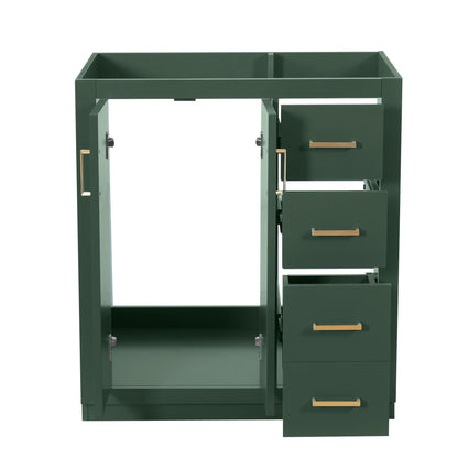 Retro Style Bathroom Vanity With 3 Drawers &amp; Soft-Closing Doors