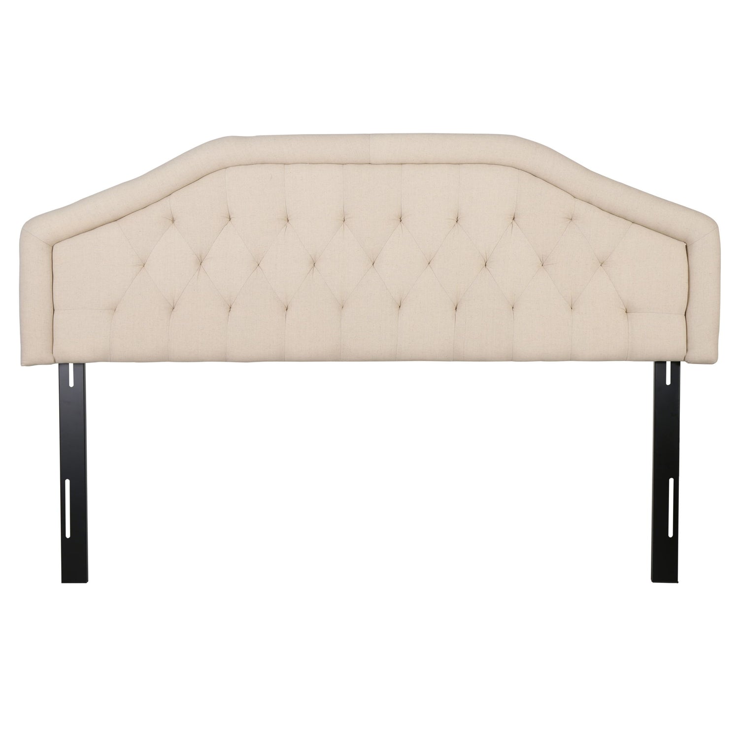 Angelica - Adjustable King / California King Tufted Headboard - Beige