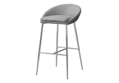 Bar Stool, Bar Height, Contemporary &amp; Modern (Set of 2) - Gray