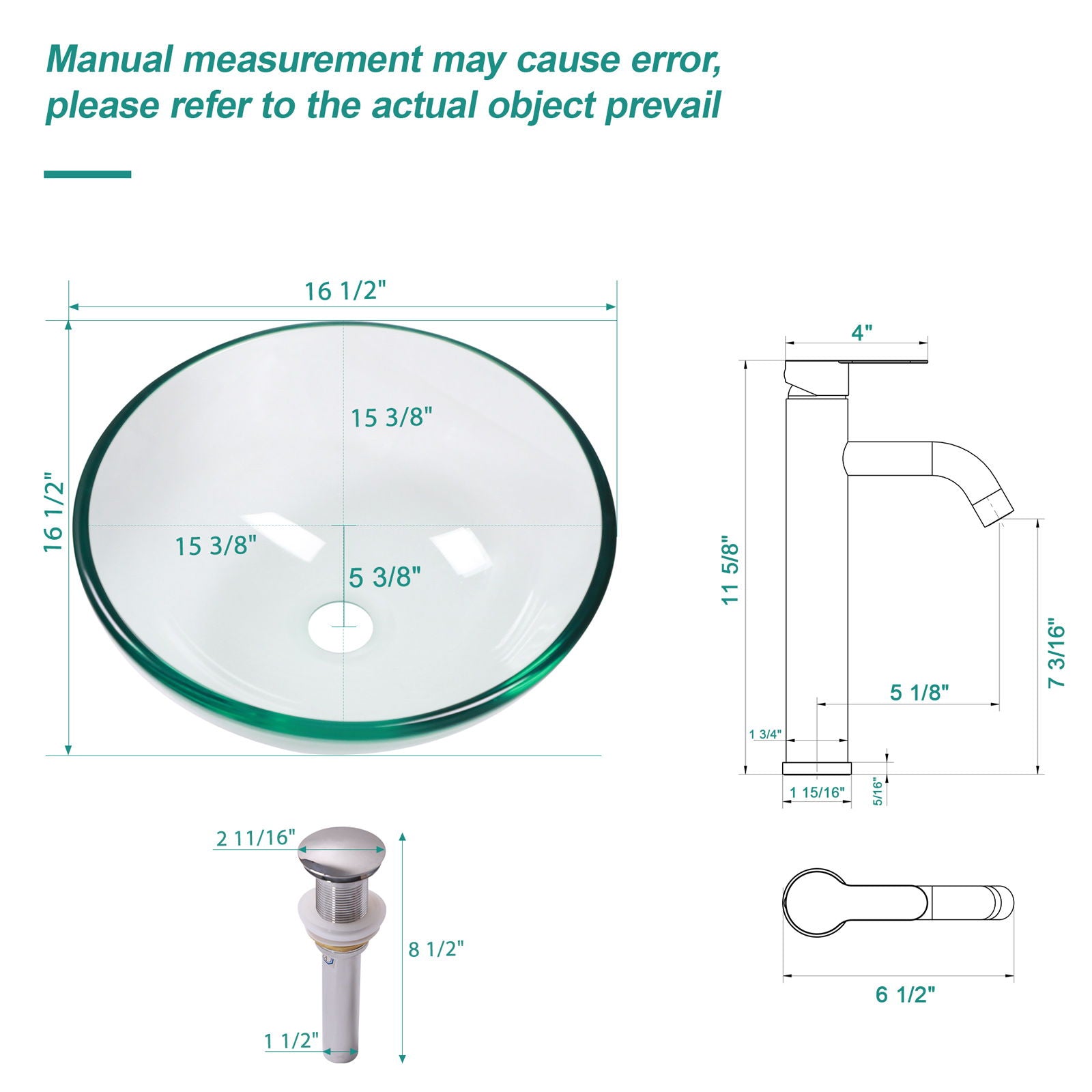 Vessel Sink With Faucet And Pop-Up Drain
