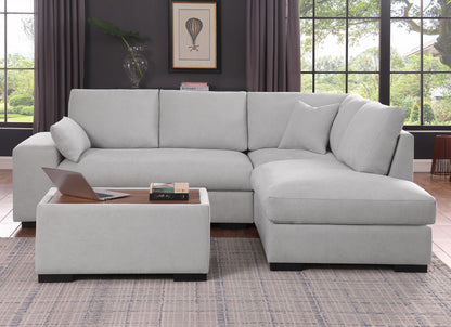 Joshua - 100&quot; Sectional Sofa with Right Facing Chaise and Console Ottoman