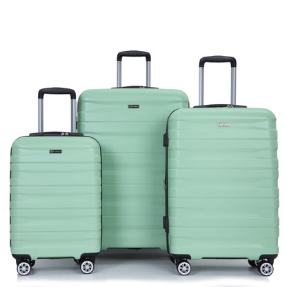 3 Piece Luggage Sets Lightweight &amp; Durable Expandable Suitcase With Two Hooks