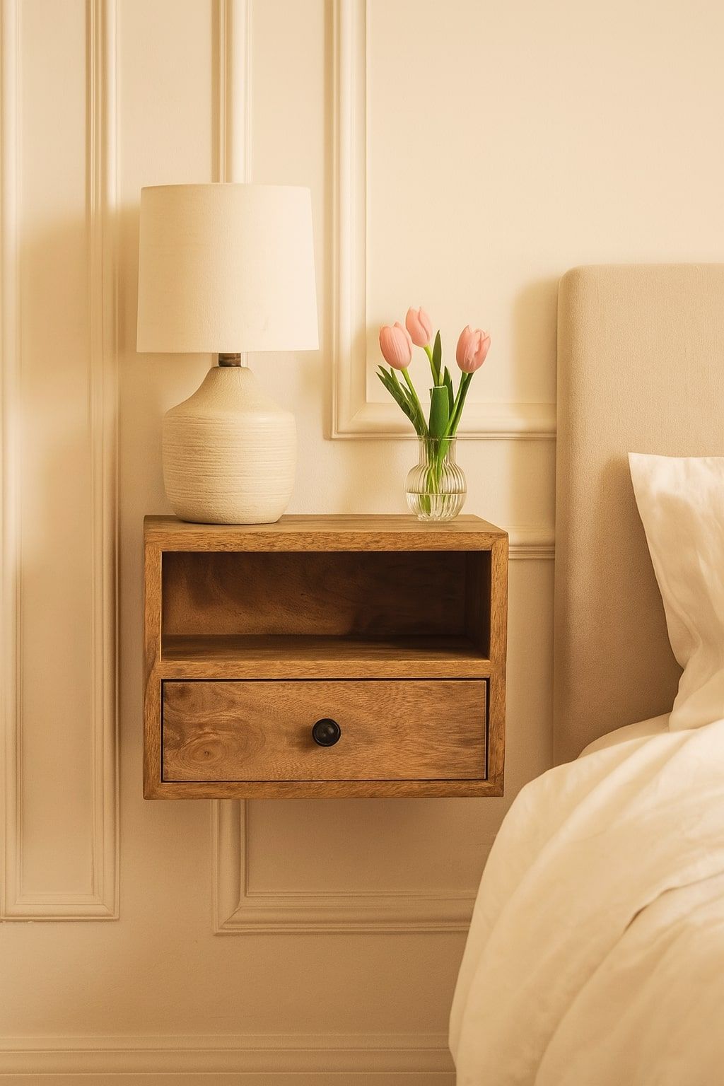 Solis - 1 Drawer Wall Mounted Nightstand
