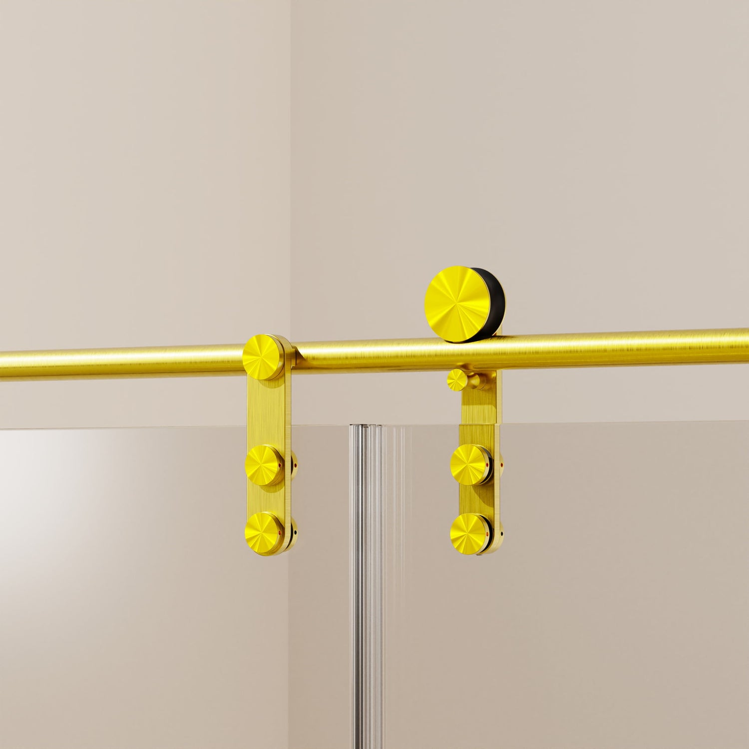 Frameless Single Sliding Shower Doors With Towel Rail &amp; Handle