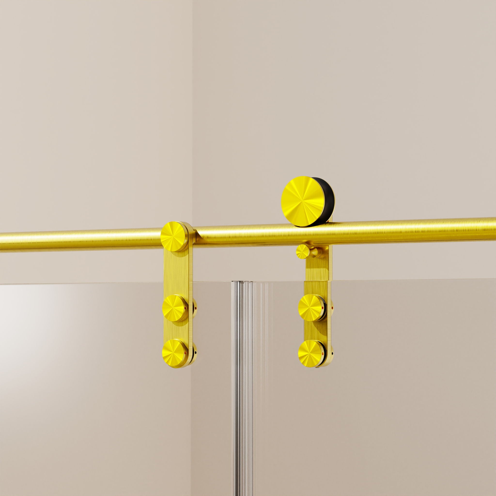 Frameless Single Sliding Shower Doors With Towel Rail &amp; Handle
