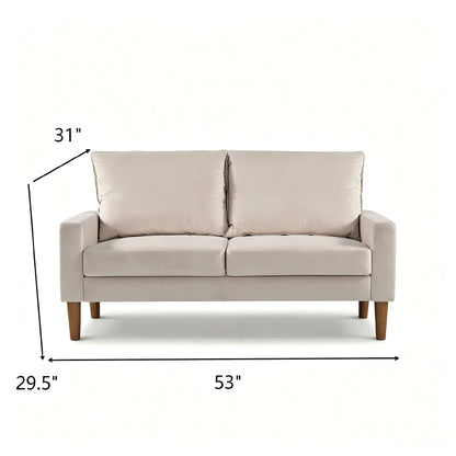 Upholstered Loveseat Sofa, 2 Seater Couch For Living Room Apartment