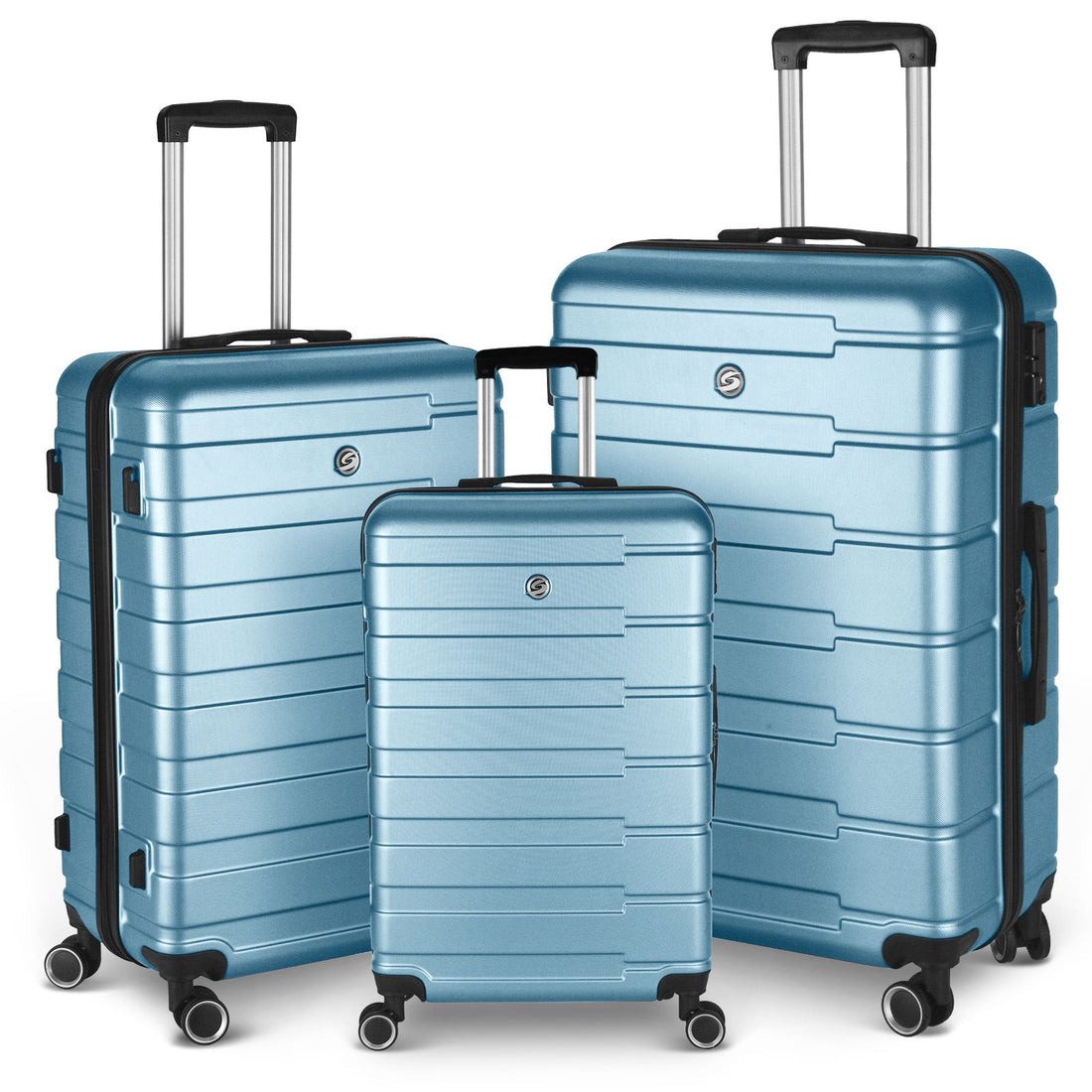 Luggage Suitcase 3 Piece Sets Hardside Carry-On Luggage With Spinner Wheels 20&quot; / 24&quot; / 28&quot;