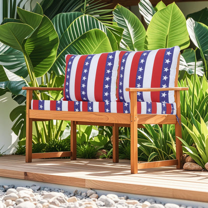 24X24 Inch Outdoor Deep Seat Cushion Set Waterproof Fade Resistant Patio Furniture Cushions With Removable Covers, Adjustable Straps &amp; Handles (Set of 2) - Red