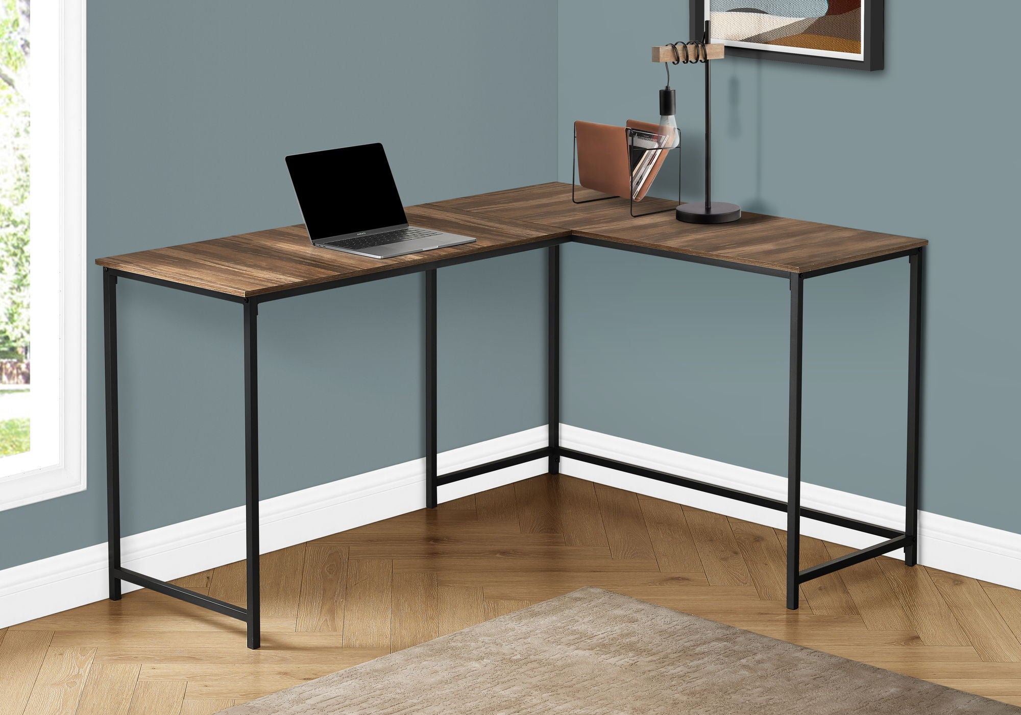 Computer Desk Home Office, Corner, L Shape, Laptop, Contemporary &amp; Modern