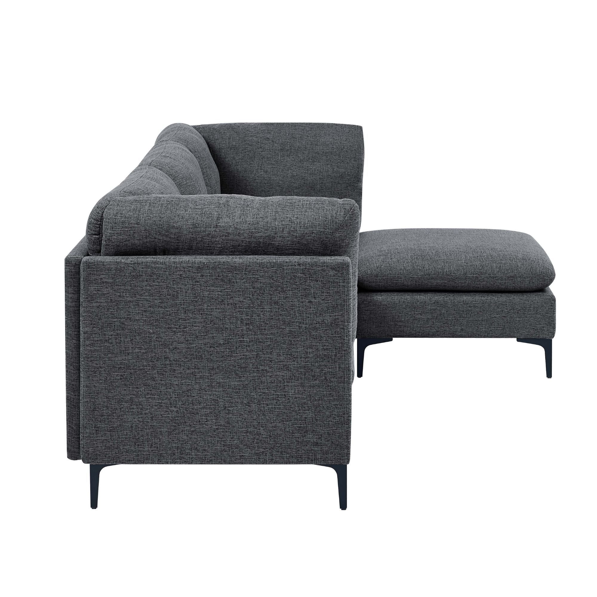 Upholstered Modular Sectional &amp; Tall Legs