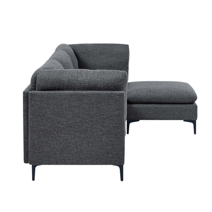 Upholstered Modular Sectional &amp; Tall Legs