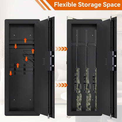 Wall Gun Safe, Gun Safes For Home, Gun Safes &amp; Cabinets, Wall Safes Between The Studs, Quick Access Rifle Safe With Removable Shelf And Digital Keypad