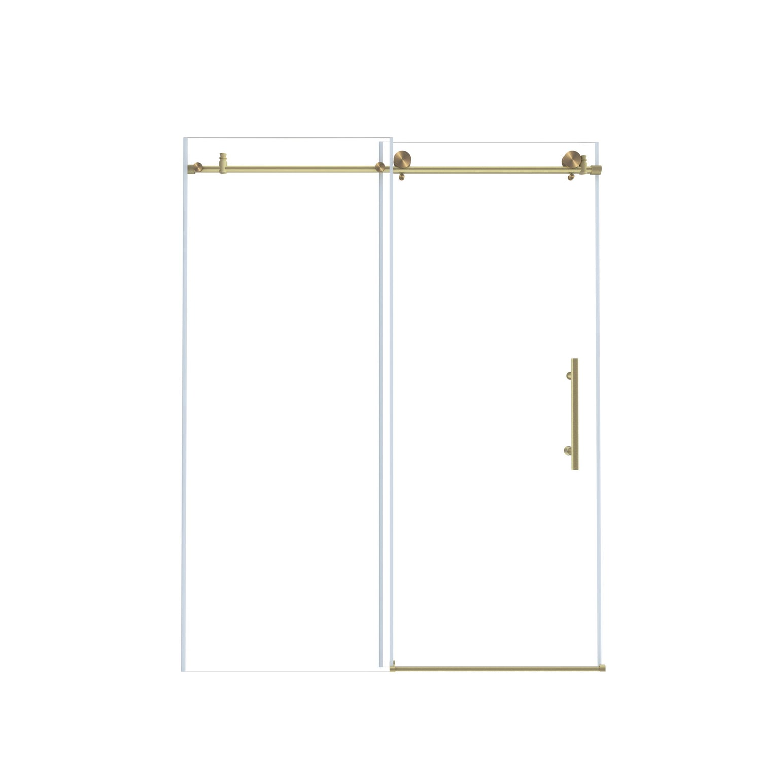 Frameless Shower Door, Smooth Sliding Tracks