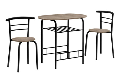 3 Pieces Dining Table Set, Small, Contemporary &amp; Modern