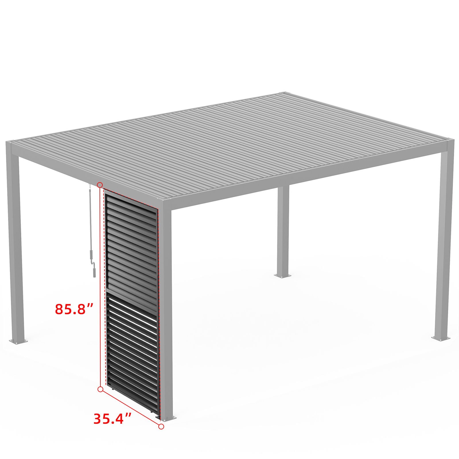 Louver Grille 1 / 3 10Ft Frame &amp; Louvers - Black