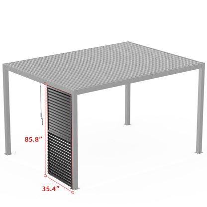 Louver Grille 1 / 3 10Ft Frame &amp; Louvers - Black