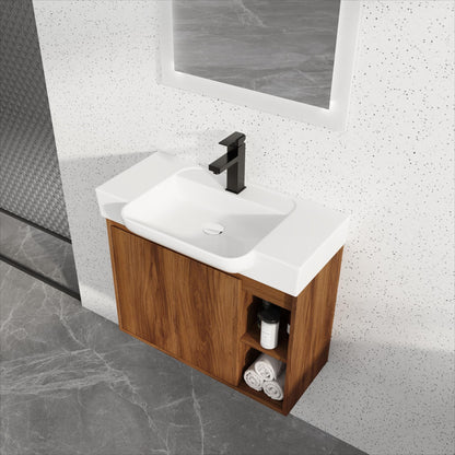 Wall Mounted Bathroom Vanity With Sink &amp; Soft Close Door