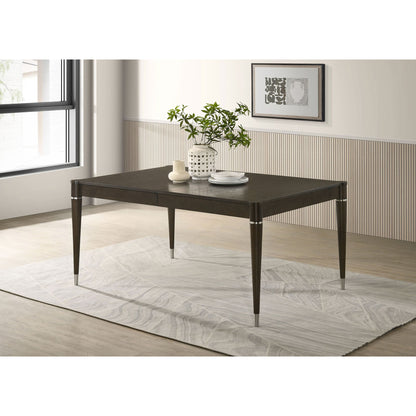 Blakely - Leaf Dining Table With Tapered Legs Accents - Ash Brown